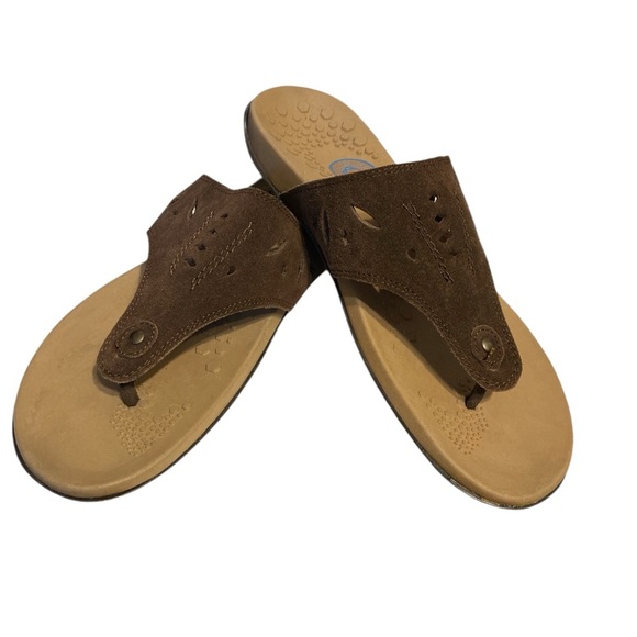 Chic Brown Suede Sandals - Picture 1 of 1